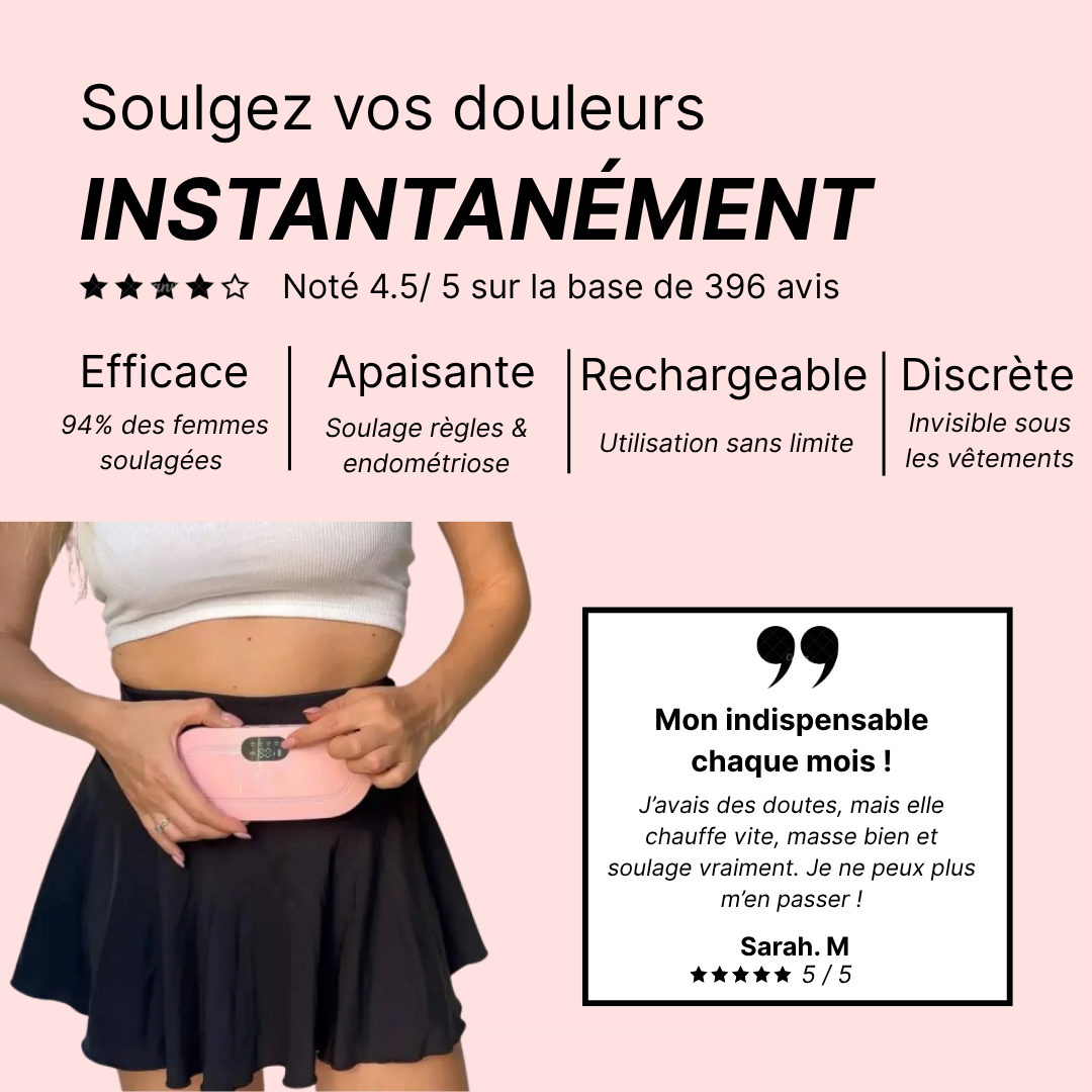 Cyclicare - Ceinture chauffante et massante menstruelle Cyclicare
